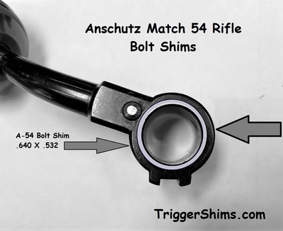 Anschutz 54 Target Match Action Bolt Shims ~ Click-to-Enlarge Anschutz 54 Target Match Action Bolt Shims