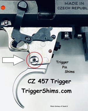 CZ 457 Trigger Shim ~ Click to Enlarge CZ 457 Trigger Shims