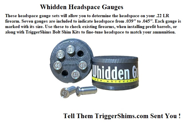 Whidden Gunworks .22 LR Headspace Gauge Set with Storage Case