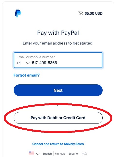 Click to Pay With PayPal or Credit Card Click to Pay with Credit Card