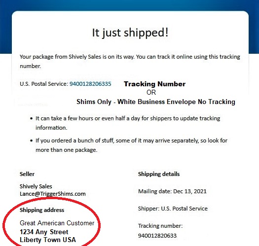 Shipping Notice