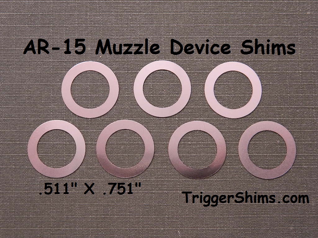 AR-15 Compensator Shims 7 Pak